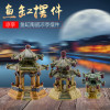 鱼缸装饰布景陶瓷摆件仿真凉亭水族箱景观创意造景装饰品仿古摆件_1 默认尺寸 古寺凉亭小号
