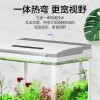 智能鱼缸客厅小型水族箱风水免换水生态玻璃桌面金鱼缸_588 默认尺寸 智能鱼缸（高清玻璃）白300+假山造景2+17件赠品