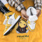 DILIKAN新品aj1莆田同款鞋空军一号男鞋皮卡丘鞋休闲高帮鞋韩版潮流加绒保暖男士棉鞋突_223 H109-1黄色（棉鞋） 41