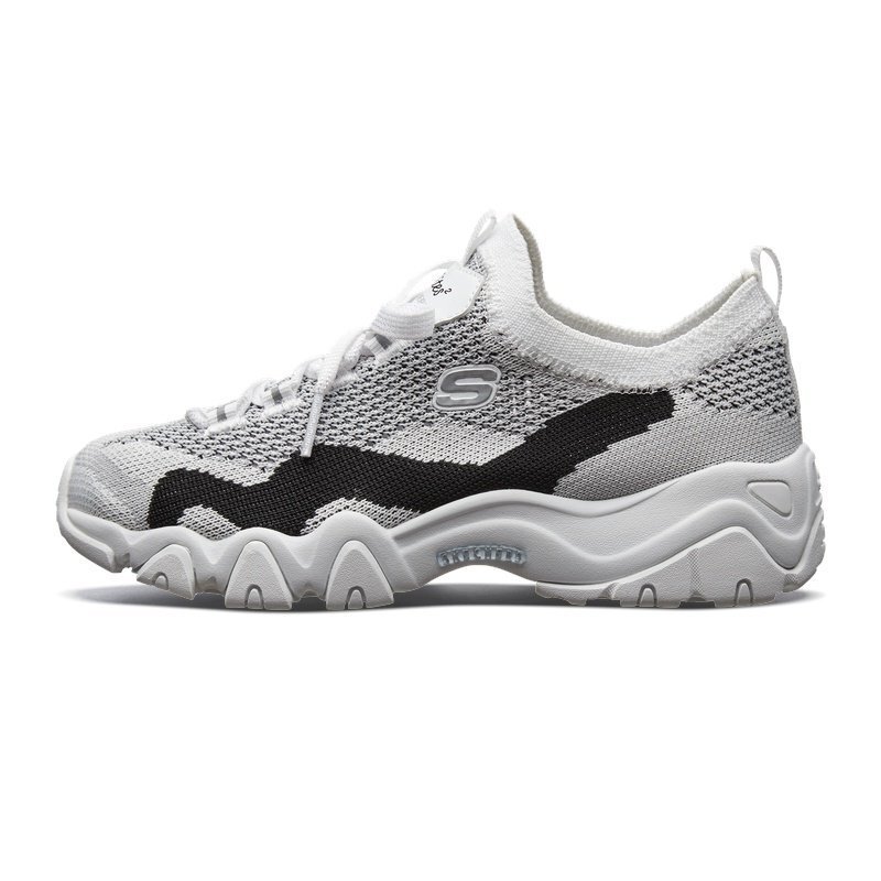 斯凯奇（SKECHERS）女鞋厚底增高熊猫鞋老爹鞋休闲鞋88888154 88888154-WBK（女） 5.5（35.5码）