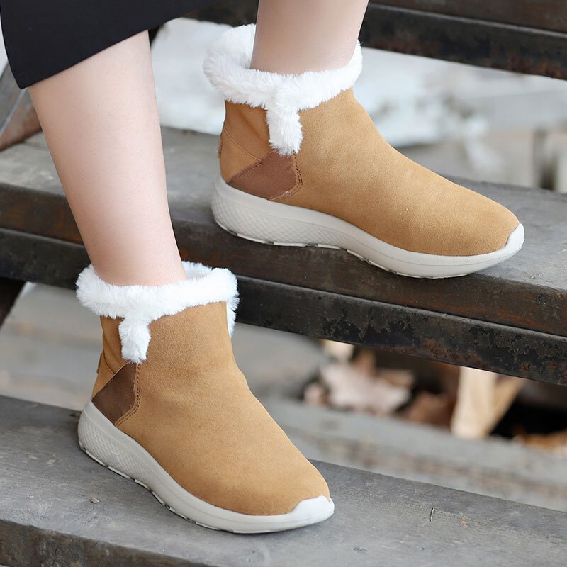 斯凯奇（SKECHERS）女鞋运动鞋时尚舒适保暖高帮靴厚底增高短靴休闲鞋雪地靴14635 14635-CSNT（女） 6（36码）