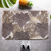 北欧垫ins家用丝圈垫踩脚垫防滑厅地毯玄关除尘蹭脚垫 40cm*60cm 黑金龟背叶丝圈地垫