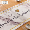 北欧风格ins桌旗现代简约餐桌布时尚简欧后现代茶几中间桌布条_5 30*160cm 金砖白底大理石桌旗