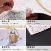 北欧入户口地垫丝圈垫塑料厅进蹭土客厅家用PVC免洗地毯_1 100*120cm 白底英文绿植可裁丝圈地垫
