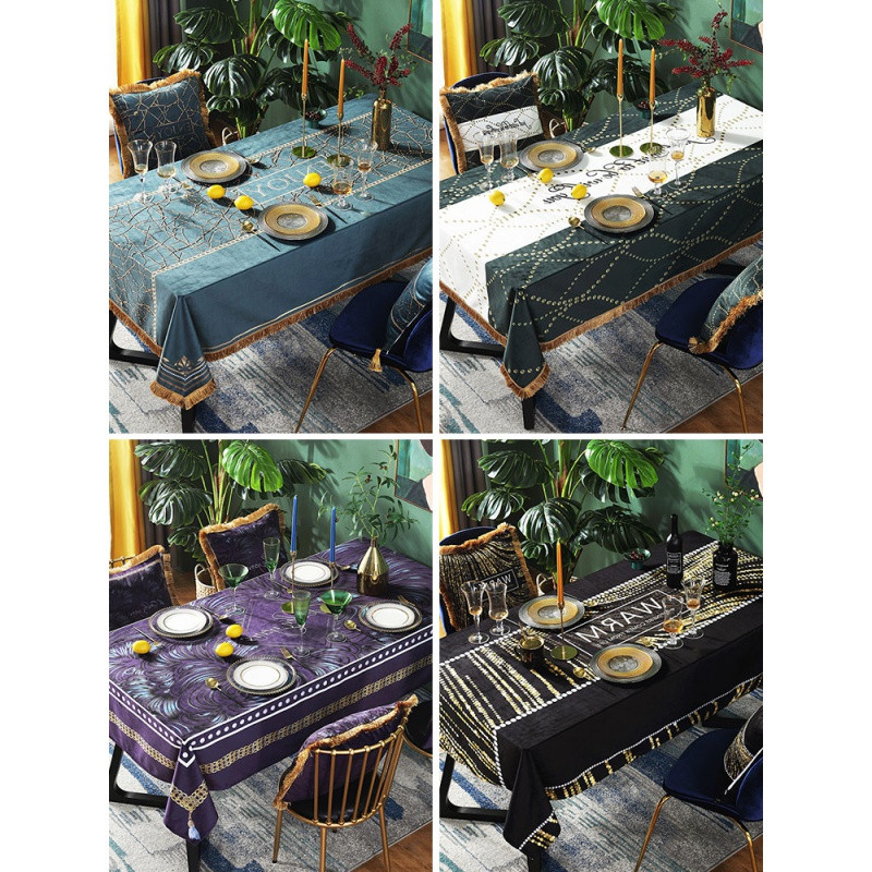 欧式桌布布艺棉麻茶几西餐桌布客厅长方形家用现代简约美式轻奢风_1