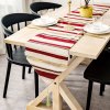 北欧桌旗现代简约时尚餐桌布艺装饰茶几中间桌布条长条鞋柜布盖巾_4 30*180cm 红霞满天桌旗