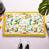 北欧地垫色脚垫垫入户地毯浴室卫生间防滑吸水脚踏垫 40*60cm 柠檬枝叶法兰绒地垫