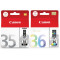 佳能（Canon）PGI-36彩色墨盒（适用iP110、iP100）原装正品套装 黑彩套装