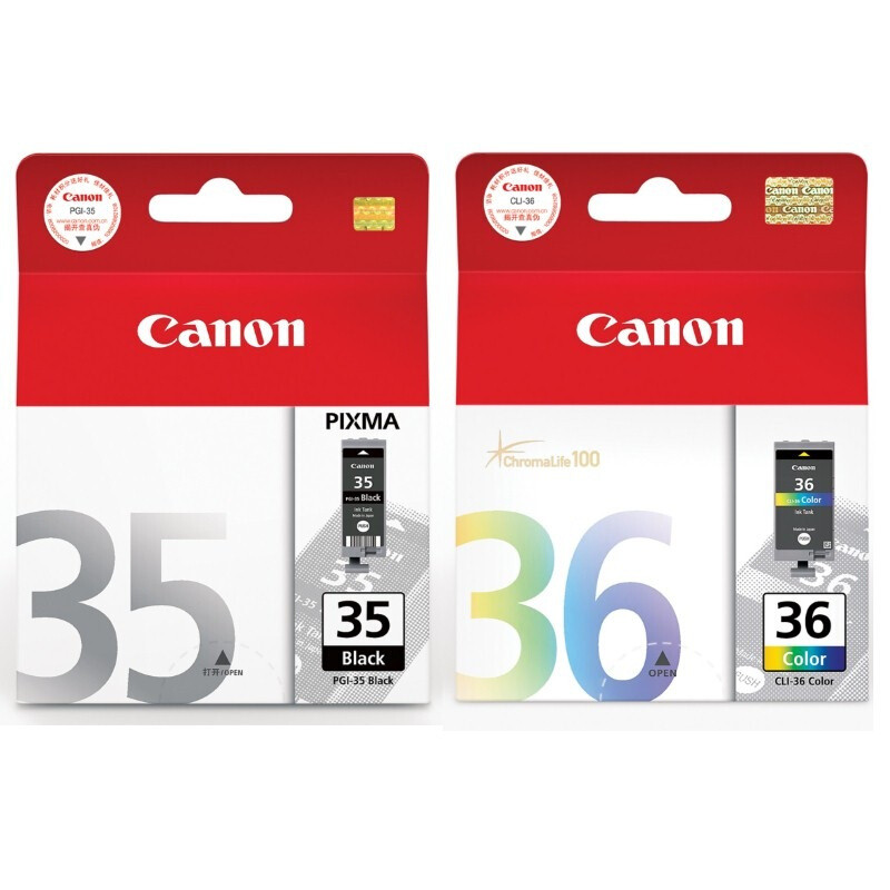 佳能（Canon）PGI-36彩色墨盒（适用iP110、iP100）原装正品套装 黑彩套装