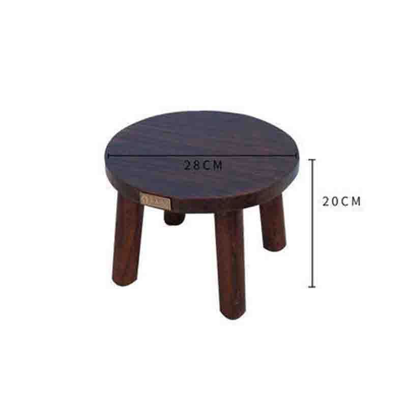 实木方木矮凳子浴室防腐小木板凳淋浴房老人洗澡专用坐凳防滑防水_5 圆凳直径28*20