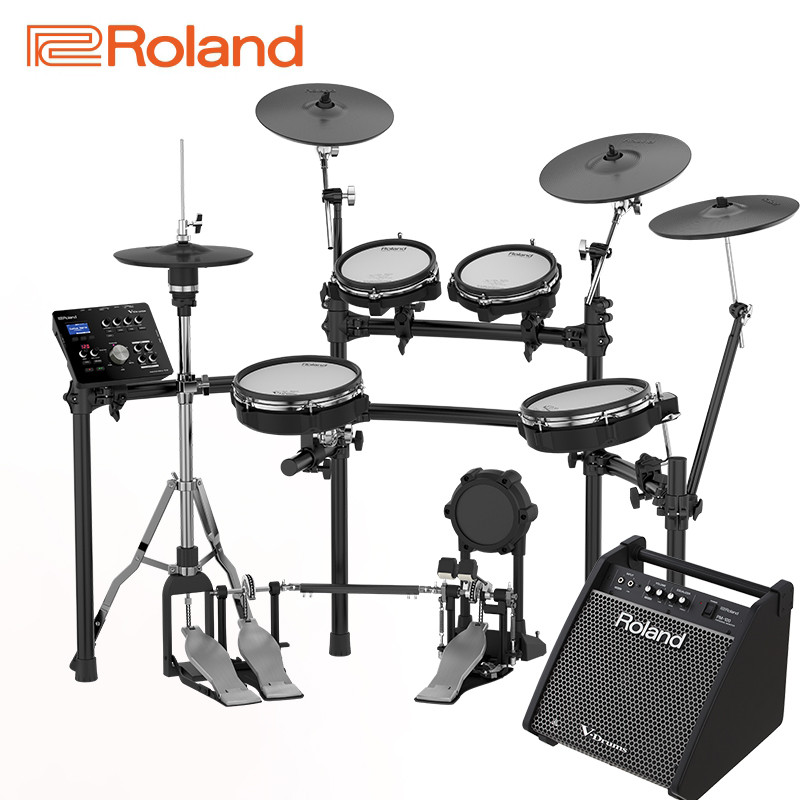 五鼓四镲专业演奏电鼓儿童练习演出爵士鼓通用电架子鼓 罗兰电鼓音箱