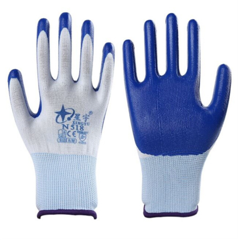 星宇pu518防静电彩尼龙pu手套灰色8m12双装高清实拍图