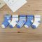 0-3-6岁婴儿秋冬棉袜春季男女宝宝红色袜子新生儿儿童中筒袜 莎丞 蓝色四季款3双装 0-6个月