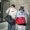 旅行包男女手提大容量短途行李包朵徕男轻便单肩干湿分离运动健身包 粉色