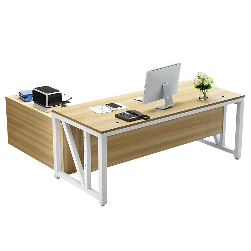 巨高办公家具现代简约胶板办公桌定制 JG-BGZ52 原木色B02