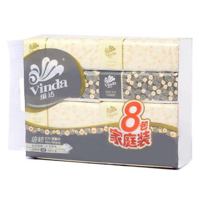 Vinda 维达 倍韧系列 150抽面纸(8包)