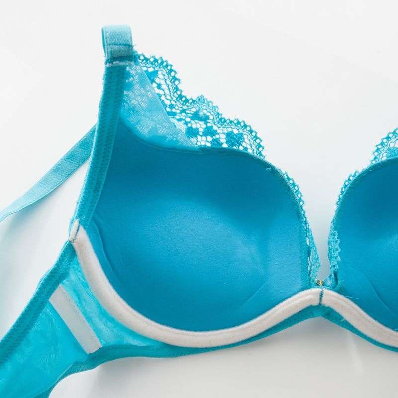 璐比3/4罩深v水袋文胸kb-湖泊绿(75b)ra23235