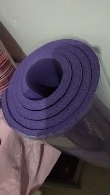 爱玛莎瑜伽垫初学者加宽80CM防滑健身垫男士毯NBR加厚10加长无味瑜珈垫女183*80cm 紫色晒单图