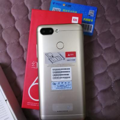 Xiaomi/小米 红米6 4GB+64GB 流沙金 移动联通电信4G全网通手机晒单图