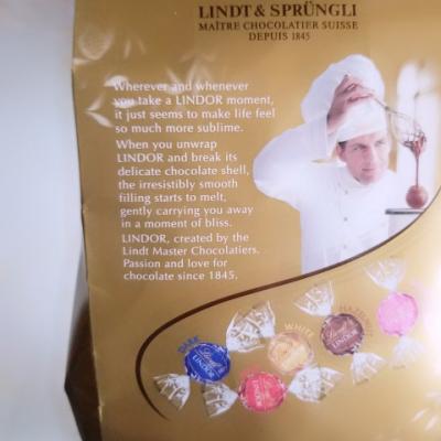 【包邮包税】Lindt瑞士莲软心进口巧克力球袋装600克晒单图