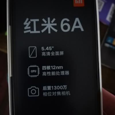 Xiaomi/小米 红米6A 3GB+32GB 铂银灰 移动联通电信4G全网通手机晒单图