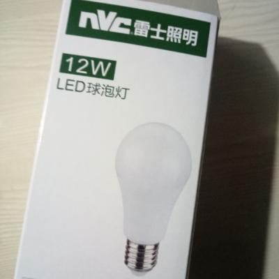 雷士照明NVC LED光源灯泡 家用螺口灯泡球泡灯 暖白黄节能灯0-5W 高亮耐久节能E27螺口小灯泡 12瓦正白光6500K E27螺口灯泡晒单图