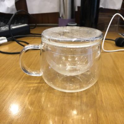富光（FUGUANG）玻璃杯WFB5015-350 350ml办公室水杯茶水分离泡茶杯带把盖花茶杯家用杯子女 透明晒单图