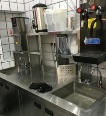 乐创（lecon）LC-BT012 冷藏工作台 水吧台商用 奶茶店全套设备操作台 对开门卧式冷柜冰吧 常温款1.2米晒单图