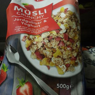 【草莓酸奶味】诺姿（Nodze）草莓酸奶即食麦片 500g/袋 谷物早餐 方便速食 进口食品 瑞典进口晒单图