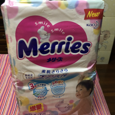 花王 Merries 大号婴儿纸尿裤 L58片 (L码增量装)晒单图