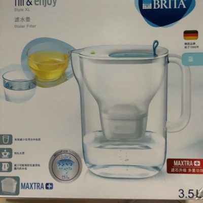 碧然德(BRITA)过滤净水器 家用滤水壶 净水壶 光汐系列3.5L蓝色一壶4芯装晒单图