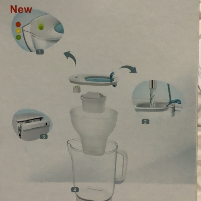 碧然德(BRITA)过滤净水器 家用滤水壶 净水壶 光汐系列3.5L蓝色一壶4芯装晒单图