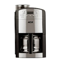 北美电器（ACA）AC-M125A 精准控温系统 还原咖啡最本质味道的家用磨豆咖啡机 黑色