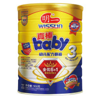 明一真棒baby3段幼儿配方奶粉 900g 听装