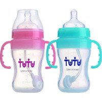 TUTU健康矽晶奶瓶250mlAD-0312（颜色随机）
