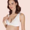 意大利瑞兰森-纯棉纤维5710孕妇哺乳胸罩-支托母乳孕妇胸围内衣白色/XL