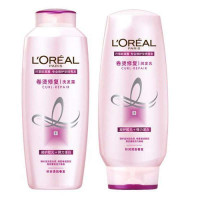 欧莱雅卷烫修复洗护套装（洗发露400ml+润发乳400ml)