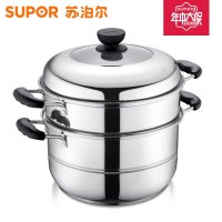 苏泊尔（Supor）SZ28B2双层蒸锅28cm二层304不锈钢汤锅复底电磁炉通用