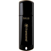 创见优盘经典系列（JF350） 64G 钢琴黑 U盘 USB 2.0