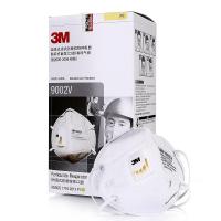 3M 防尘口罩防雾霾口罩 9002V（头带式）25只/盒 防PM2.5防工业粉尘装修 有呼吸阀KN90