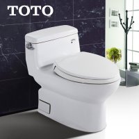 TOTO卫浴 加长喷射虹吸式连体坐便器智洁节水静音马桶防堵防裂抽水马桶防臭CW886B 配缓冲盖坑距400MM