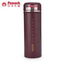 日本孔雀(Peacock)商务水杯不锈钢真空保温杯AMC-45(V)送礼必备水壶茶杯棕色450毫升 棕色