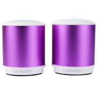 乐放（LOYFUN） H2200 金属材质（线控）立体声 笔记本音箱/电脑手机通用/低音炮音响（紫色）