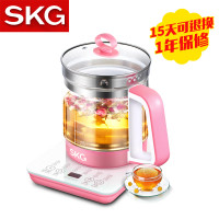 SKG养生壶8088S玻璃加厚保温电水壶多功能煮茶壶煎药壶1.8升滤网（珍珠白）