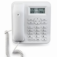 摩托罗拉(MOTOROLA)普通家用/办公话机来电显示电话机商务有绳座机CT410C(白色)