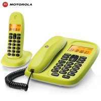 摩托罗拉(MOTOROLA) 数字无绳电话机家用办公商务电话无绳子母机 CL101C (青柠檬)