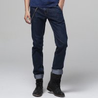 PLAYBOYJEANS 5114002 潮品直筒纯棉简约深色男士牛仔裤 牛仔蓝 32(2尺5)