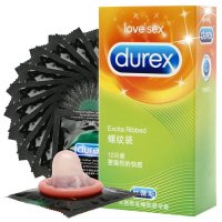 杜蕾斯(Durex)螺纹12只装避孕套超薄款润滑安全套 成人情趣性用品