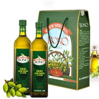 包锘(BONO)特级初榨橄榄油原装进口经典礼盒装1000ml*2（意大利）