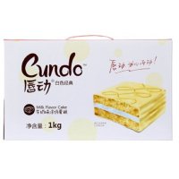 唇动 白色经典牛奶味涂饰蛋糕1000g